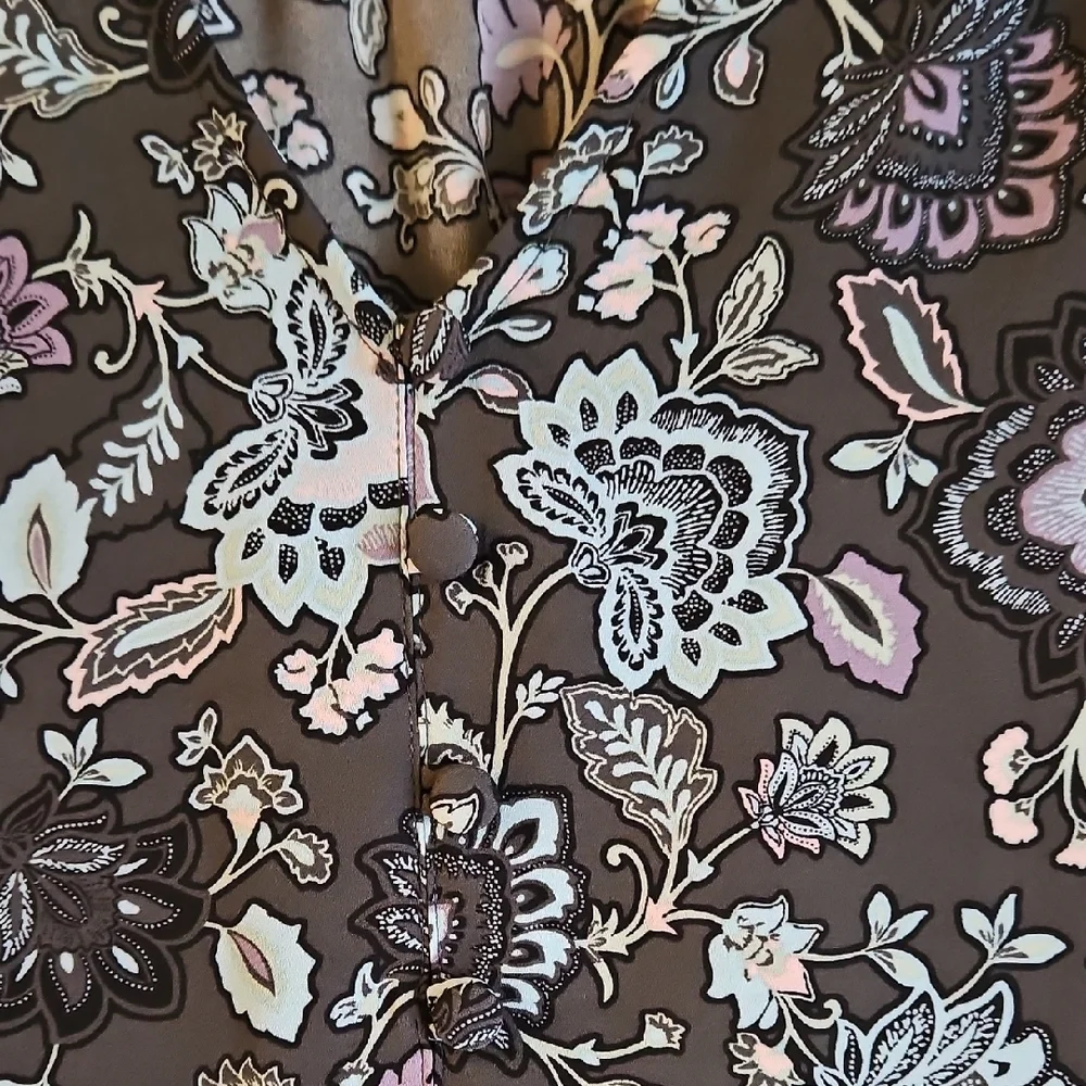 Torrid Black, Aqua and Purple Blouse - Picture 3 of 6